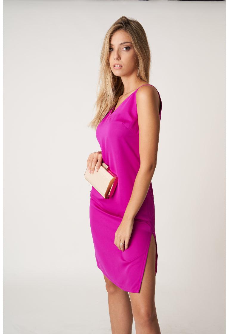 Bougainvillea Satin Dress - BLEMUNT