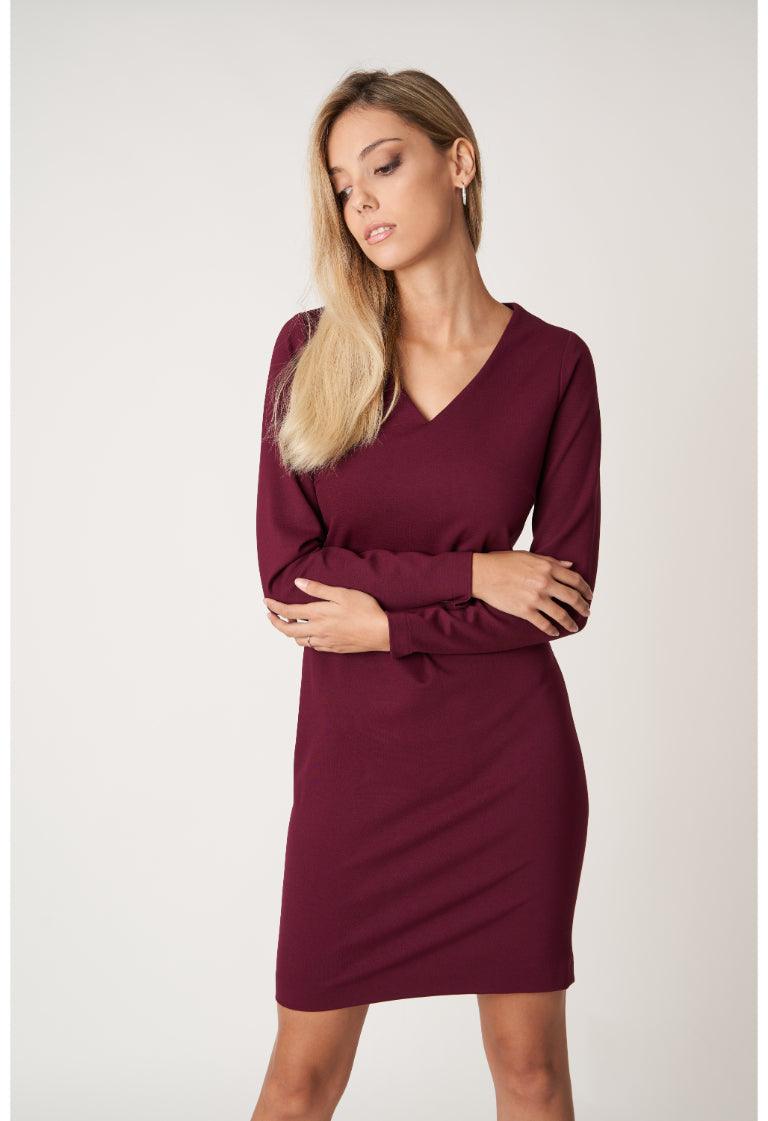 Wine Red Dress - BLEMUNT