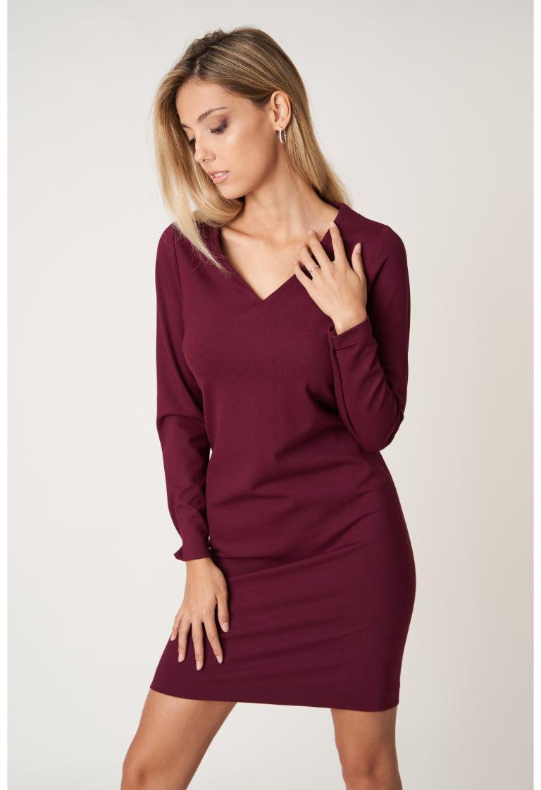 Wine Red Dress - BLEMUNT