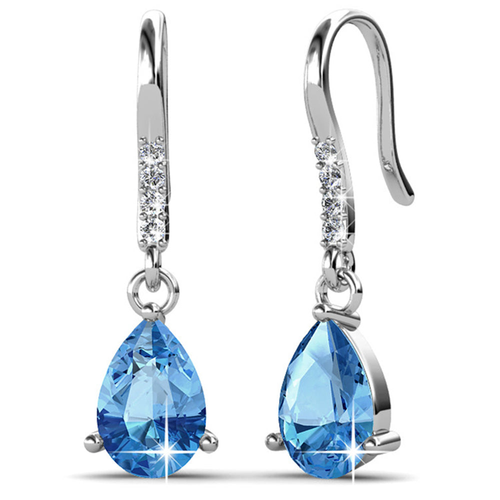 Aretes azules de plata