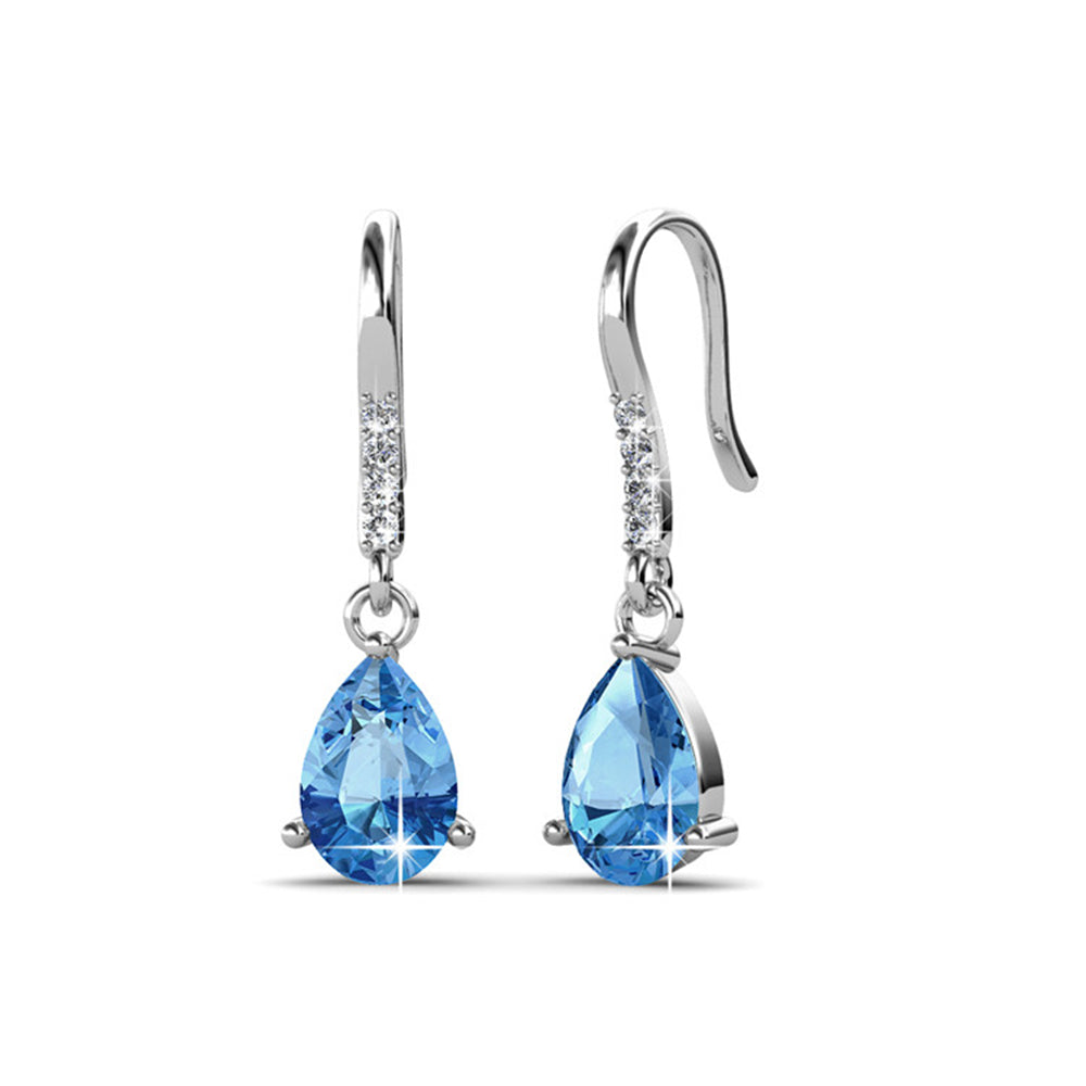 Aretes azules de plata