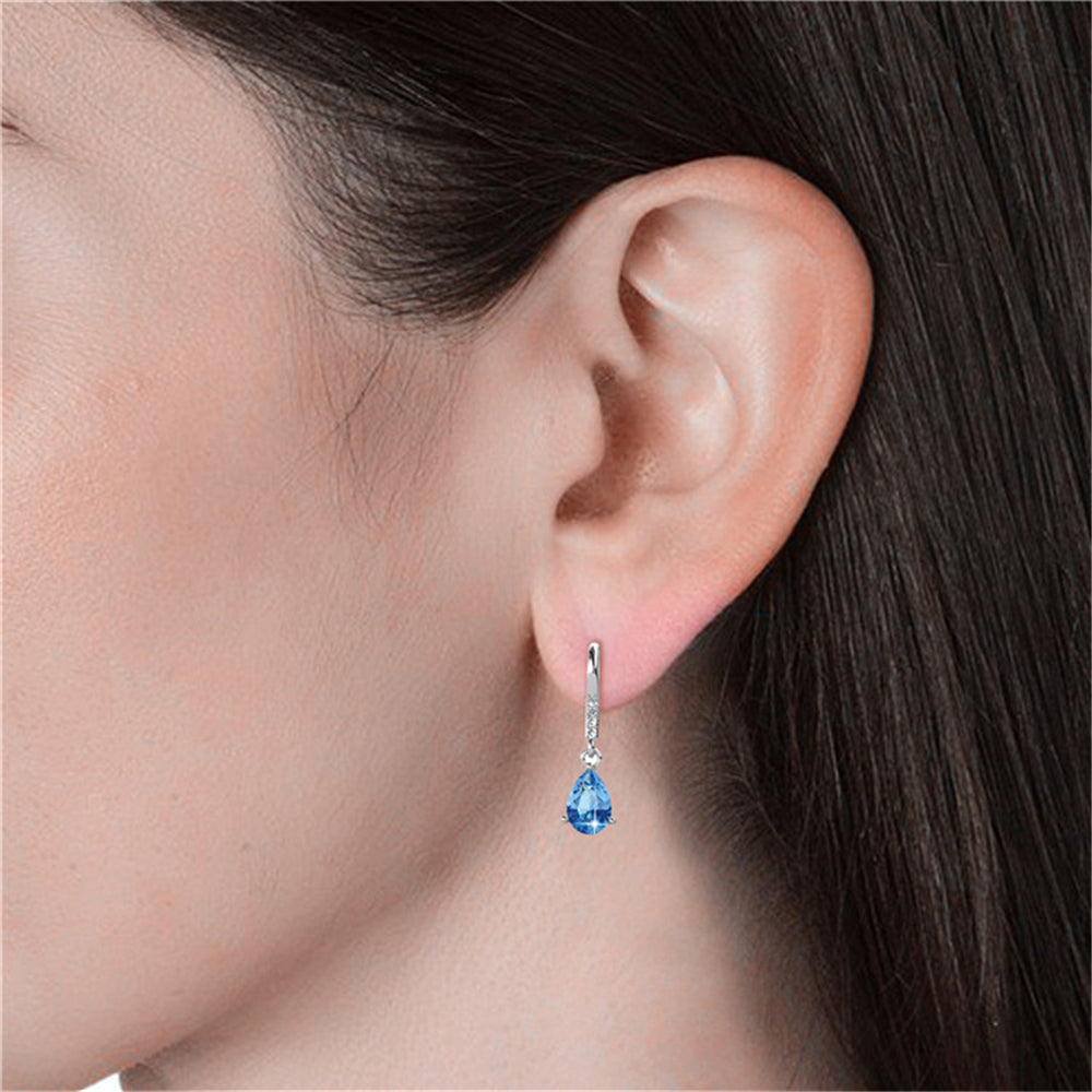 Aretes azules de plata