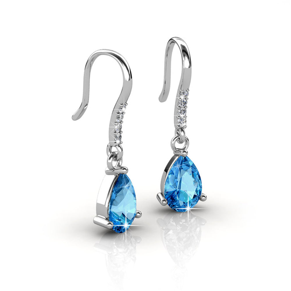 Aretes azules de plata