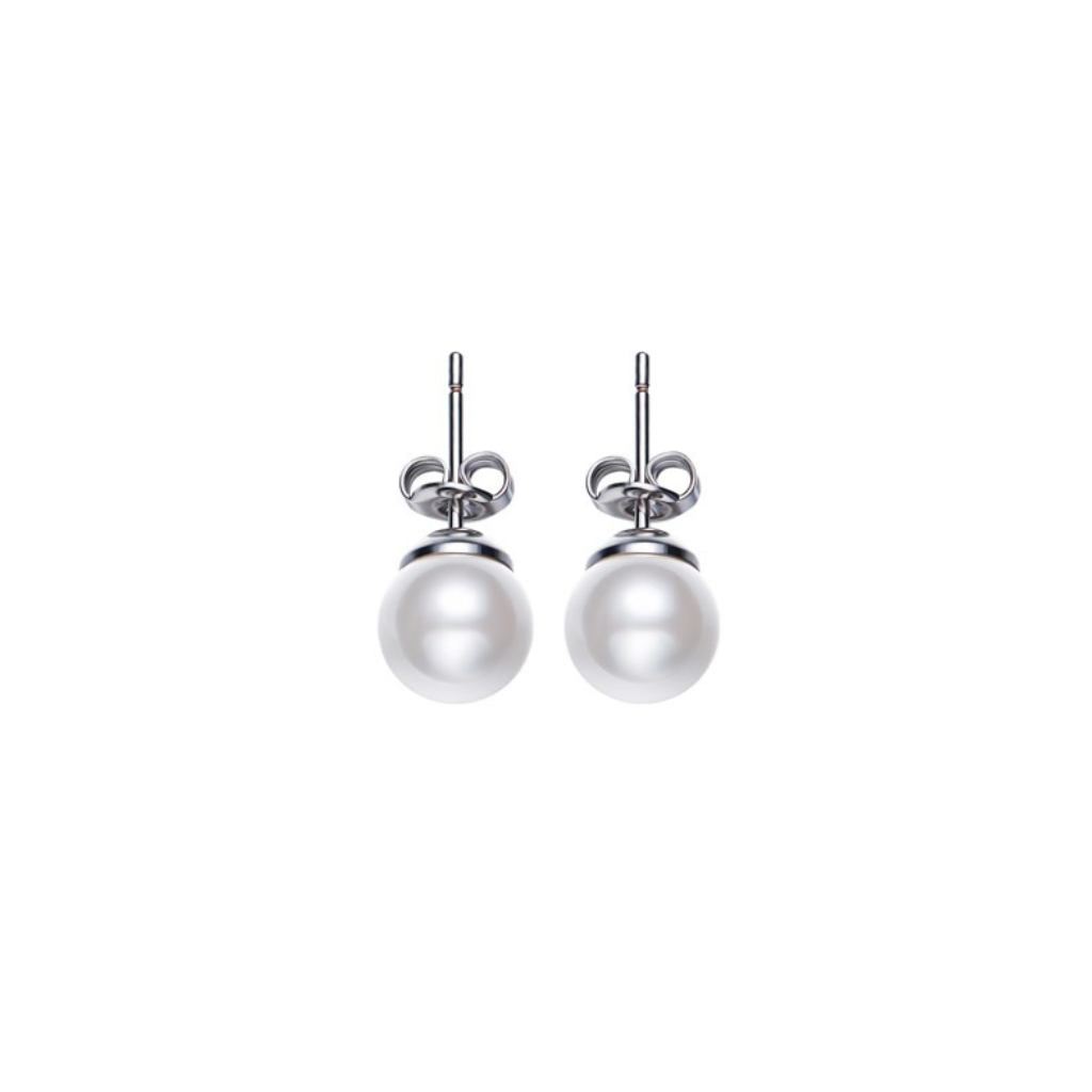 White Pearl Earrings