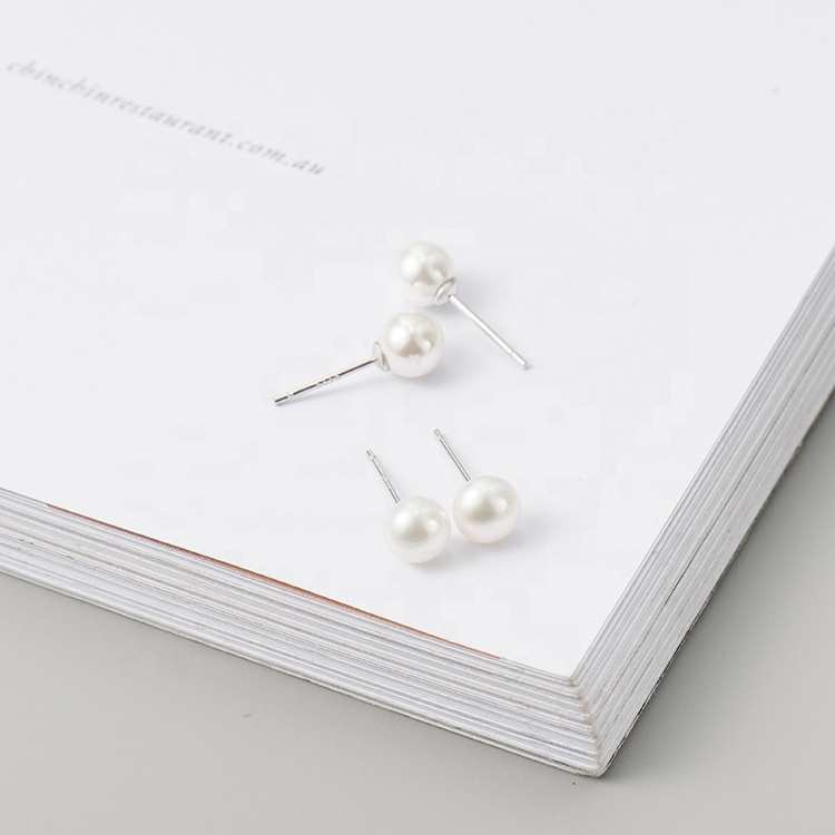 White Pearl Earrings